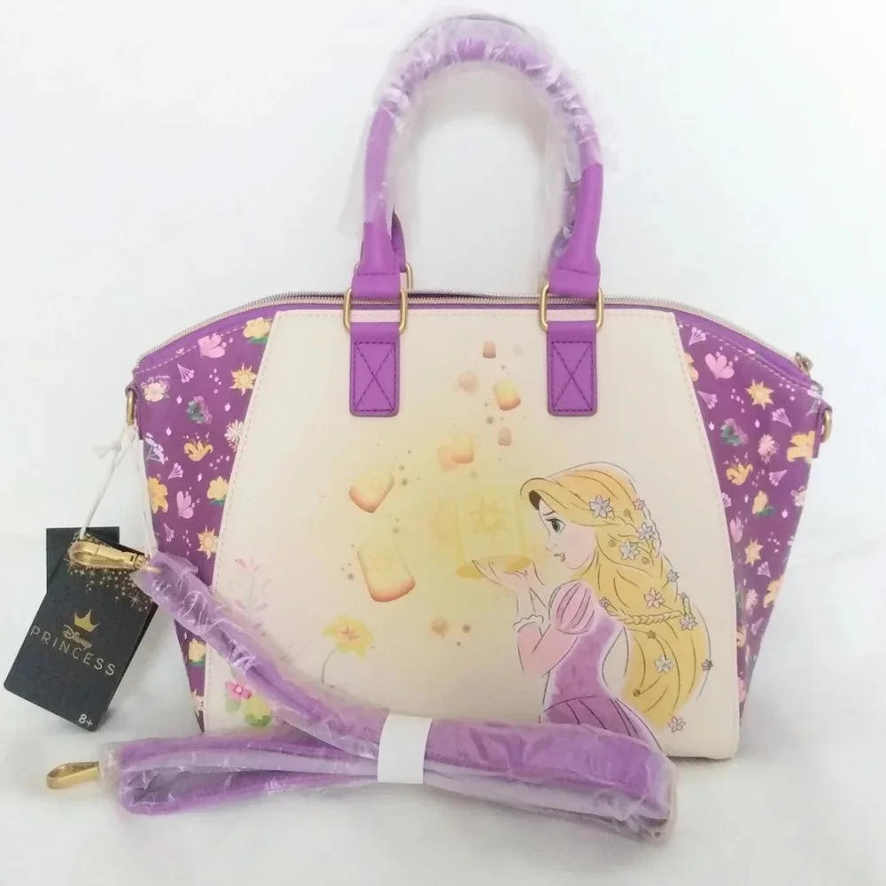 🎉HP🎉Loungefly Disney Tangled Flowers Satchel Bag NWT